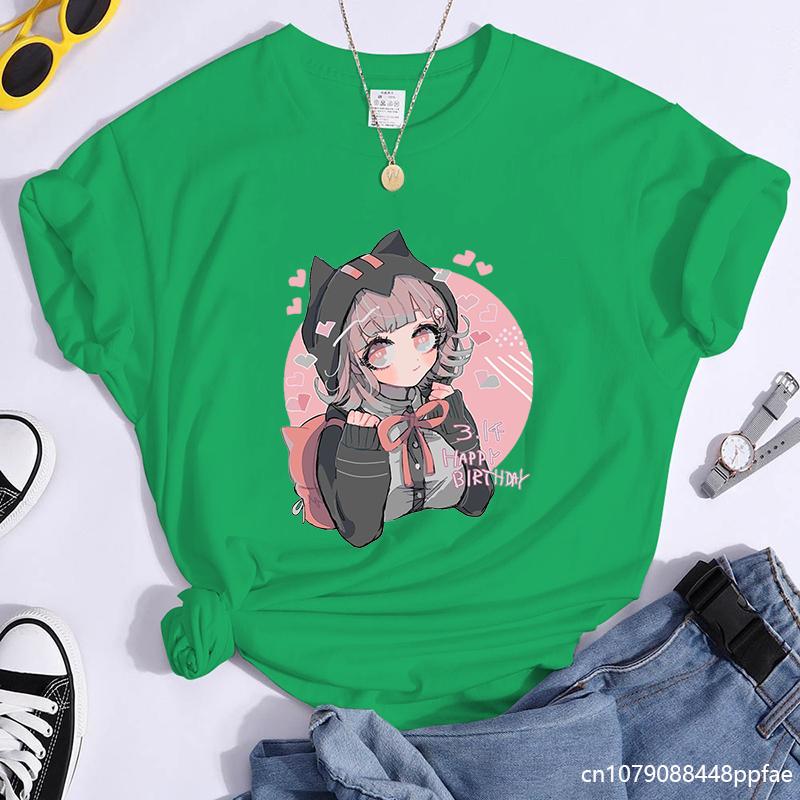Cute Anime Harajuku Pattern Printed T-Shirt Women's Outdoor Casual High Quality T-Shirt Anime Women's T-Shirt Tops