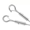 1SET 304 stainless steel suspension single double hook adjustable height insurance lighting anti-drop anti-lock wire