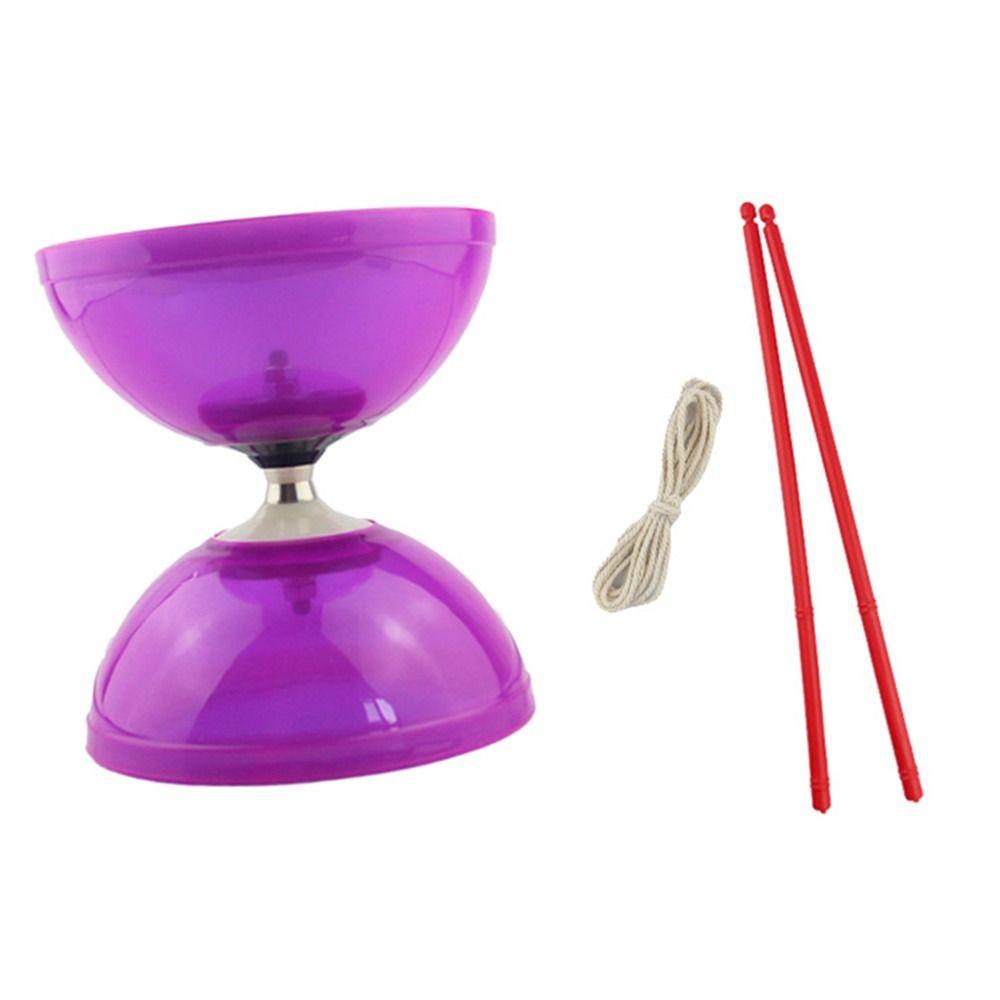 Soft Chinese Yoyo Diabolo Set Leather Diabolo Toy Portable Chinese Diabolo  Child