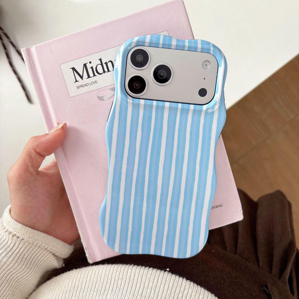 Literary Stripe Case for iPhone 16 Pro Max & Apple 17 with Two-in-One Film