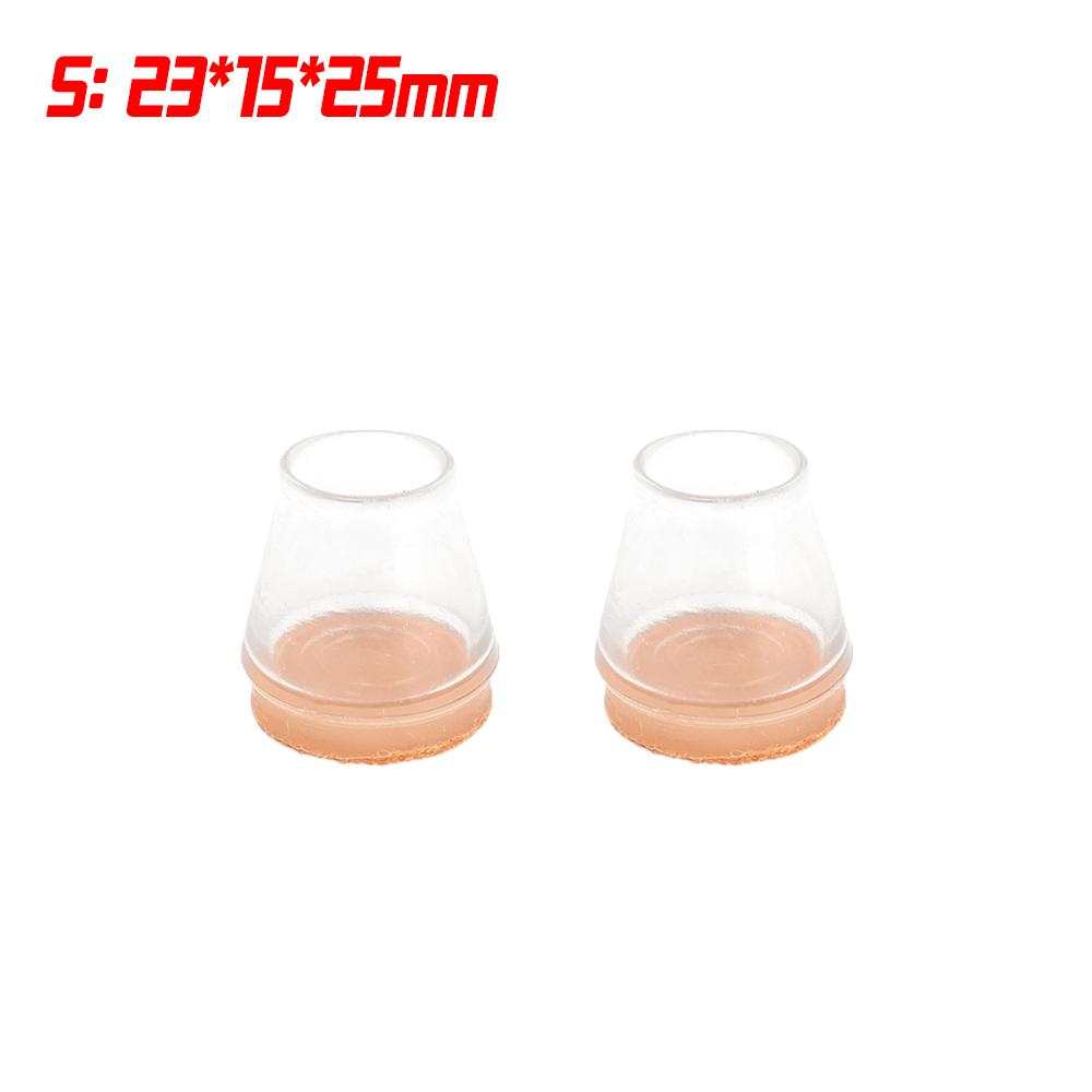 

Transparent Leg Protectors Cap Chair Leg Caps Floor Protector Pads for Silicone Furniture Leg Mute Floor Scratch Resistant 4pcs