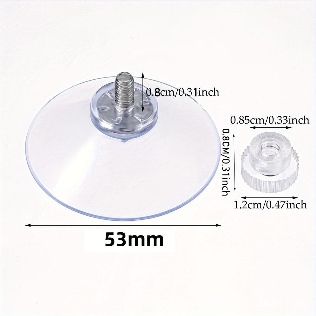 Umweltfreundliche transparente PVC-Glas-Saugnapf mit M4/M6/M8-Gewindestange und rutschfestem Fußpolster