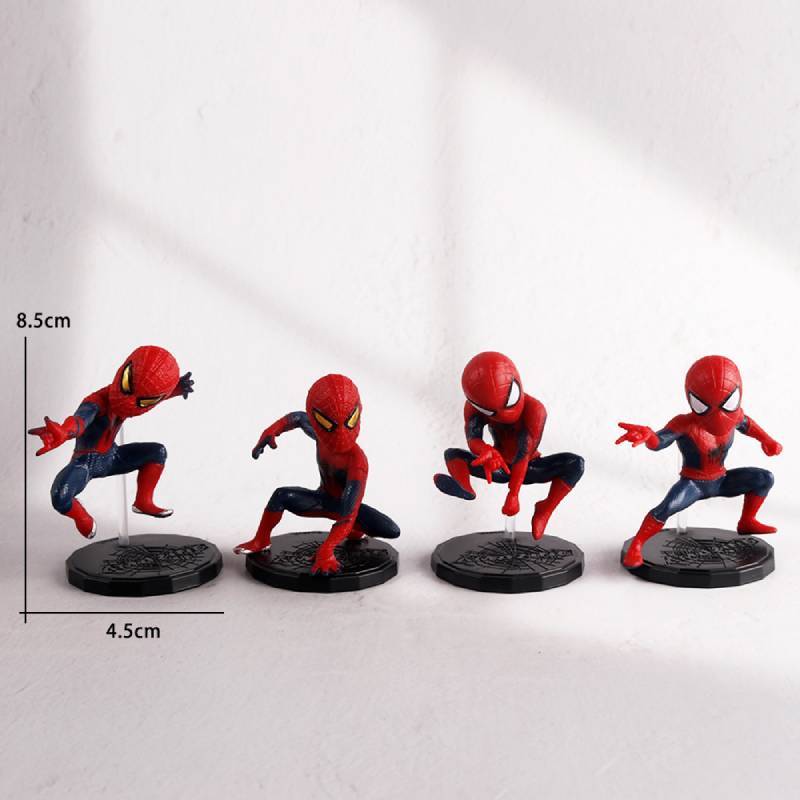 Spiderman Pvc Desk Car Ornament Set For Kids And Collectors