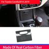 For Toyota Corolla 14-16 17-19 Real Carbon Fiber Console Storage Box Cover Trim