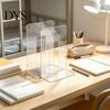 Office Desk Accessories for Book Clear Acrylic File Holder, L-Shaped Organizer, Sturdy Desktop Plastic Dividers Folder Rack, Documents Magazines