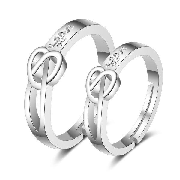 

Luxury Zircon Couple Paired Rings for Women Men Shiny Crown Flower Heart Promise Finger Ring Lover Anniversary Wedding Jewelry resizable