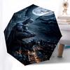 1pc Batman Night Automatic Folding Umbrella - Compact 8-Rib Design, Durable Plastic & Iron1414L