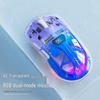 Darmowa Przezroczysta Bezprzewodowa Mysz Gamingowa Bluetooth RGB Free Wolf A2 Dwóch Trybów