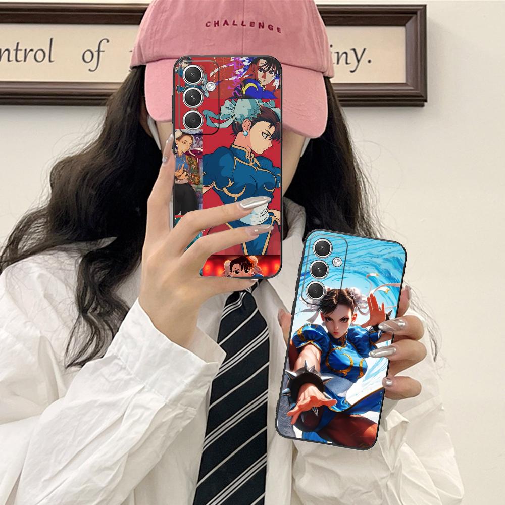 Street Fighter Chunli Phone Case for Samsung Galaxy S26 S25 S24 S23 S22 S21 S20 Note20 Plus FE Ultra Colorful Cover Pretty Cover