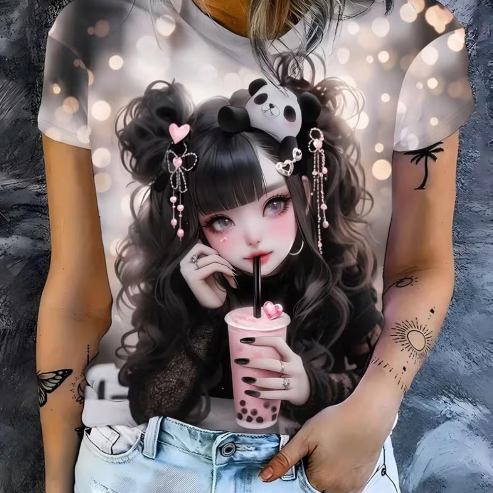 Cute style women s short-sleeved T-shirt S