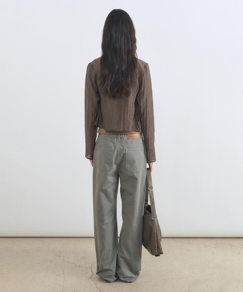 INSILENCE WOMEN Straight Color Denim Khaki Grey