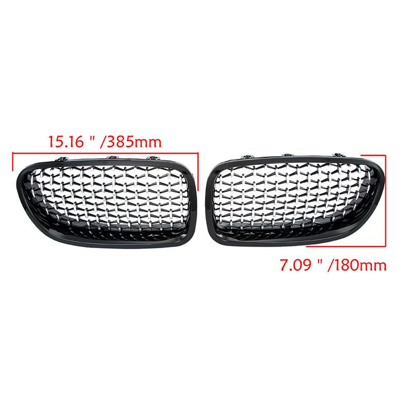 

1 пара автомобильных передних решеток Diamond Star Style, подходящих для BMW 5-й серии F10 F11 51137203649 51137203650