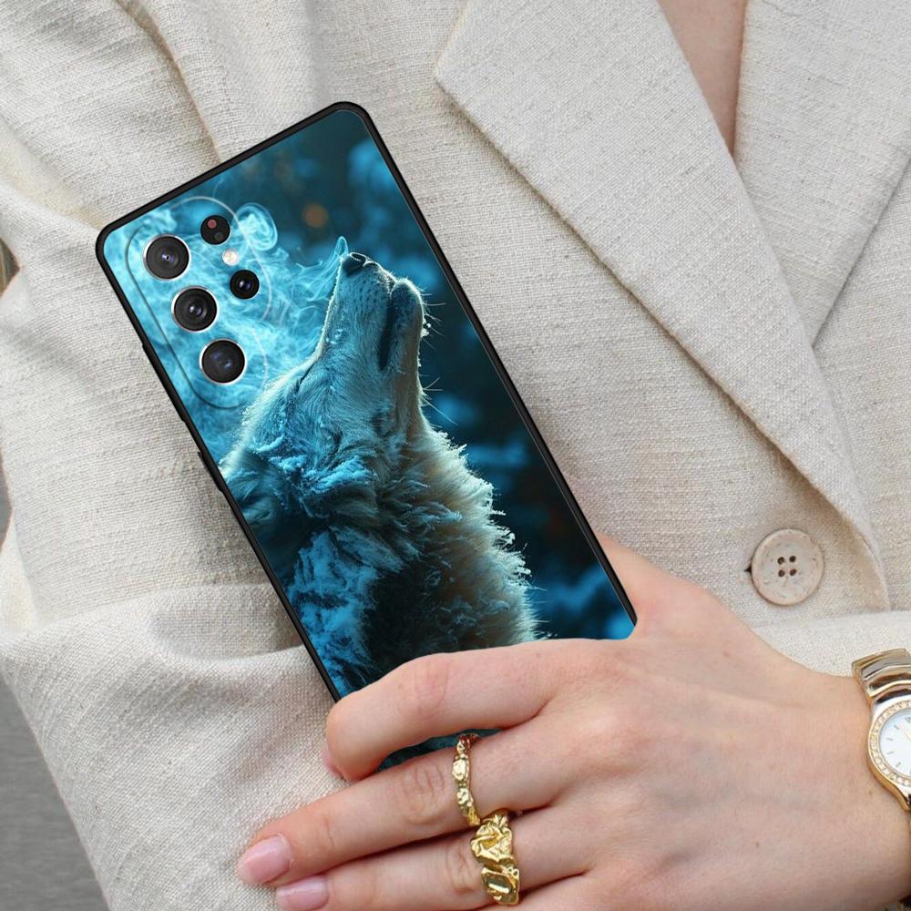 Cool Animal Wolf Cell Phone Case for Samsung Galaxy S26 Ultra S25 S24 S23 S22 S21 S20 Note10 Cover
