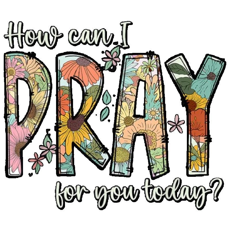 Black T Shirt with How Can I Pray for You Today Floral Text Design for Casual Wear and Religious Inspiration