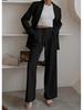 Elegant Women's Autumn/Winter Solid Color Suit – Jacket and Pants Set