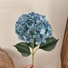 Kunstig Hortensia Blomst Realistisk Full Blomst Falsk Hortensia med Stengler Faux Silke Blomsterarrangement for Hjem Bryllup Fest Babyshower Bord