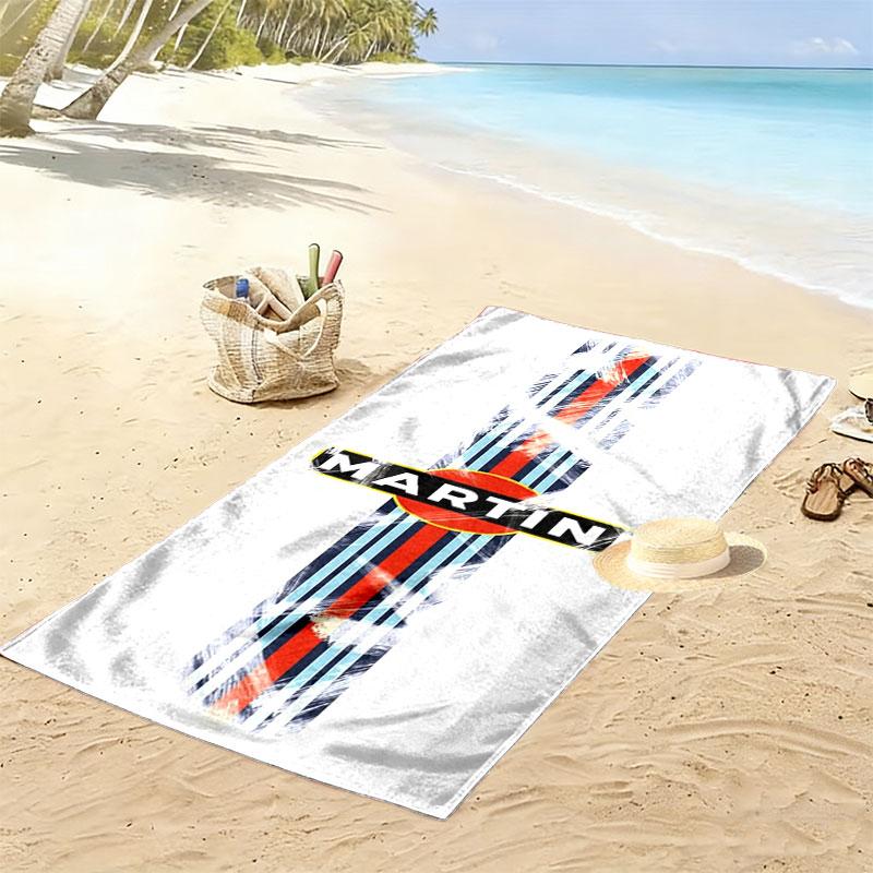 Asciugamano da Spiaggia Stampa Martini Racing, Asciugamano Grande Morbido ad Asciugatura Rapida per Spiaggia Campeggio Nuoto