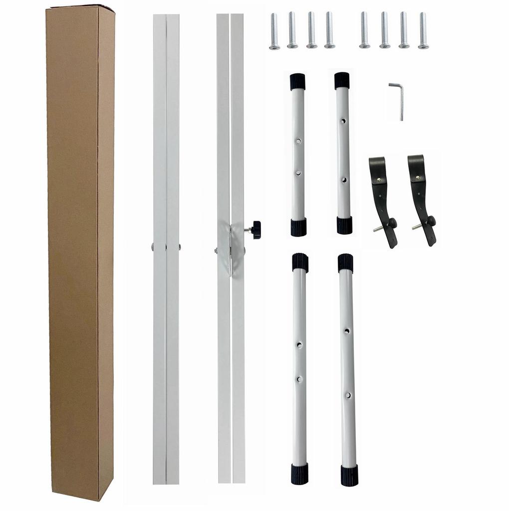 Detachable Double X-Type Keyboard Stand with White Finish