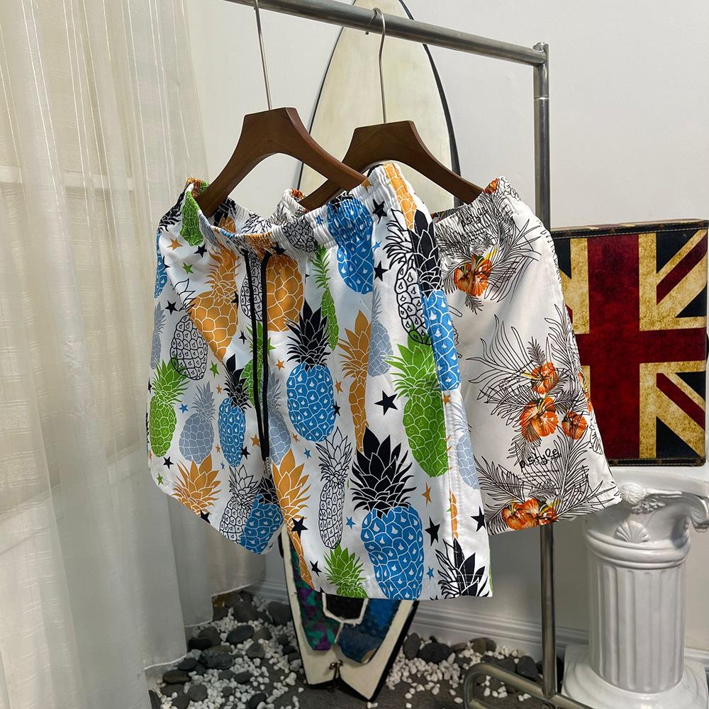 Męskie, szybkoschnące, elastyczne spodenki plażowe – duży rozmiar, luźny krój, styl czteropunktowy do uprawiania sportów rekreacyjnych