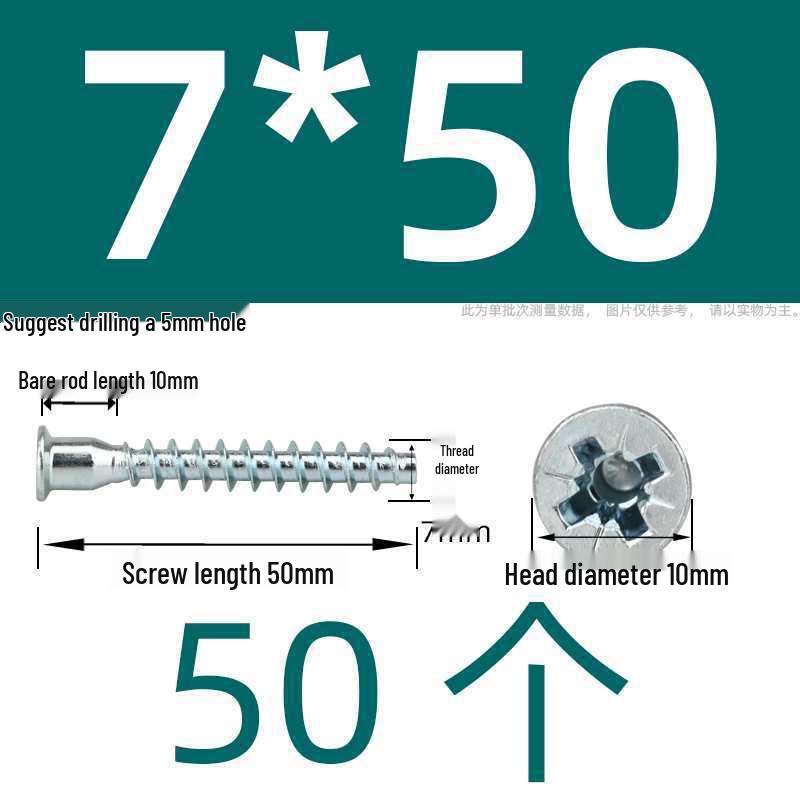 Hex Socket Phillips Countersunk Wood Screws for Furniture & Cabinet, Self-Tapping, M5/M6/M7