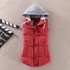 Autumn and winter new women's sports and thin hooded cotton peach leather velvet vest women's short vest