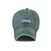 New washed old denim fabric baseball hat ch small letter embroidered cap