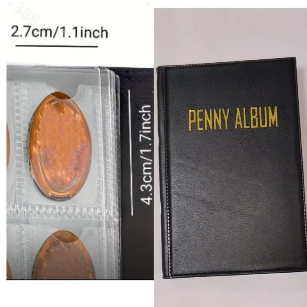 Album personalizat pentru colecția de monede și timbre din cupru cu 108 buzunare PVC