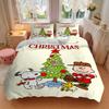 3Pcs Peanuts Christmas Celebration Bedding Sets For All Sizes New 3D Printed Bed Cover Comforter Duvet Cover Pillowcase Bedroom Decoration