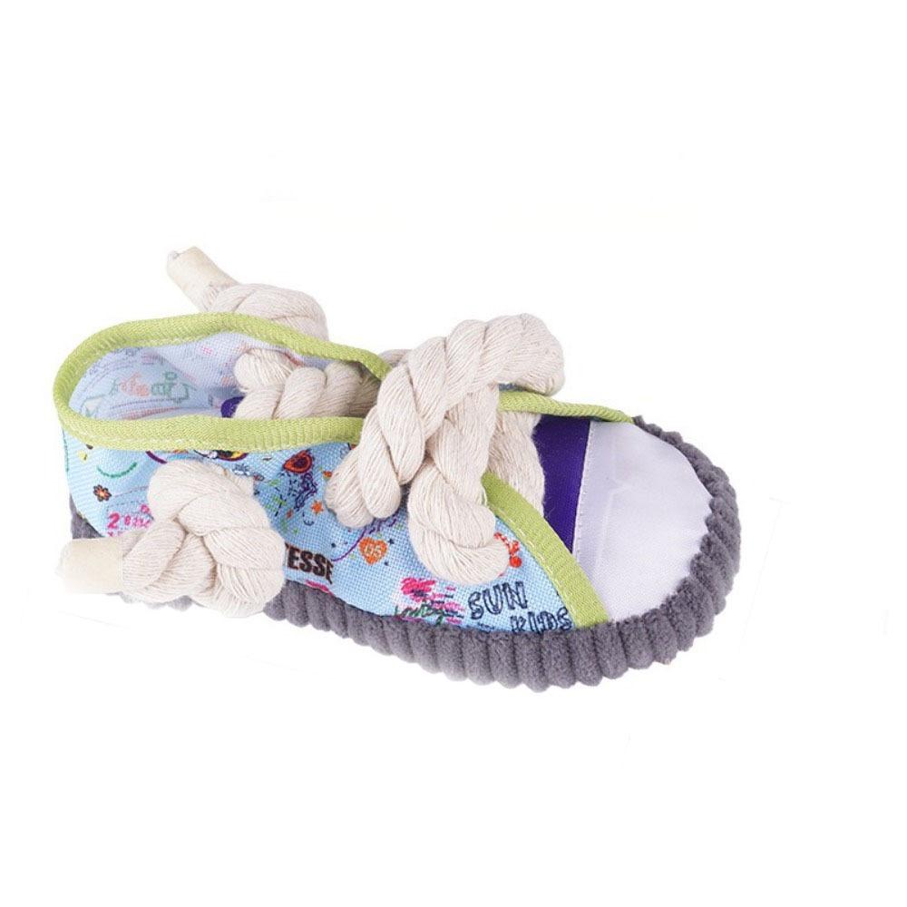 Interaktives Hundequetschspielzeug Schuhe Form Bissfest Hausschuhe Haustier Kauspielzeug Welpe Spielen