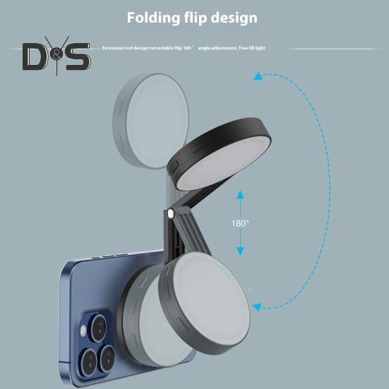 Magnetické doplňkové světlo se zrcátkem 3 režimy osvětlení Stmívatelné Kompaktní design LED selfie světlo Dobíjecí světlo pro videokonference