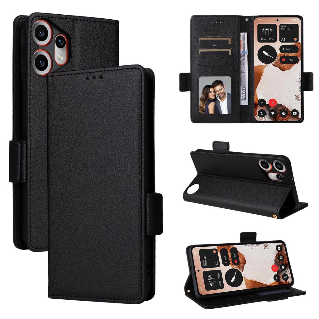 Flip Cover für Nothing CMF Phone 2 Pro PU-Leder Ganzkörperschutz Mit [RFID-Blockierung] Stoßfest Langlebig Retro Handyhülle