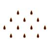 Comet Busters Traditional Maroon Tear Drop Bindis With Golden Border (7 Mm) (BV1158)
