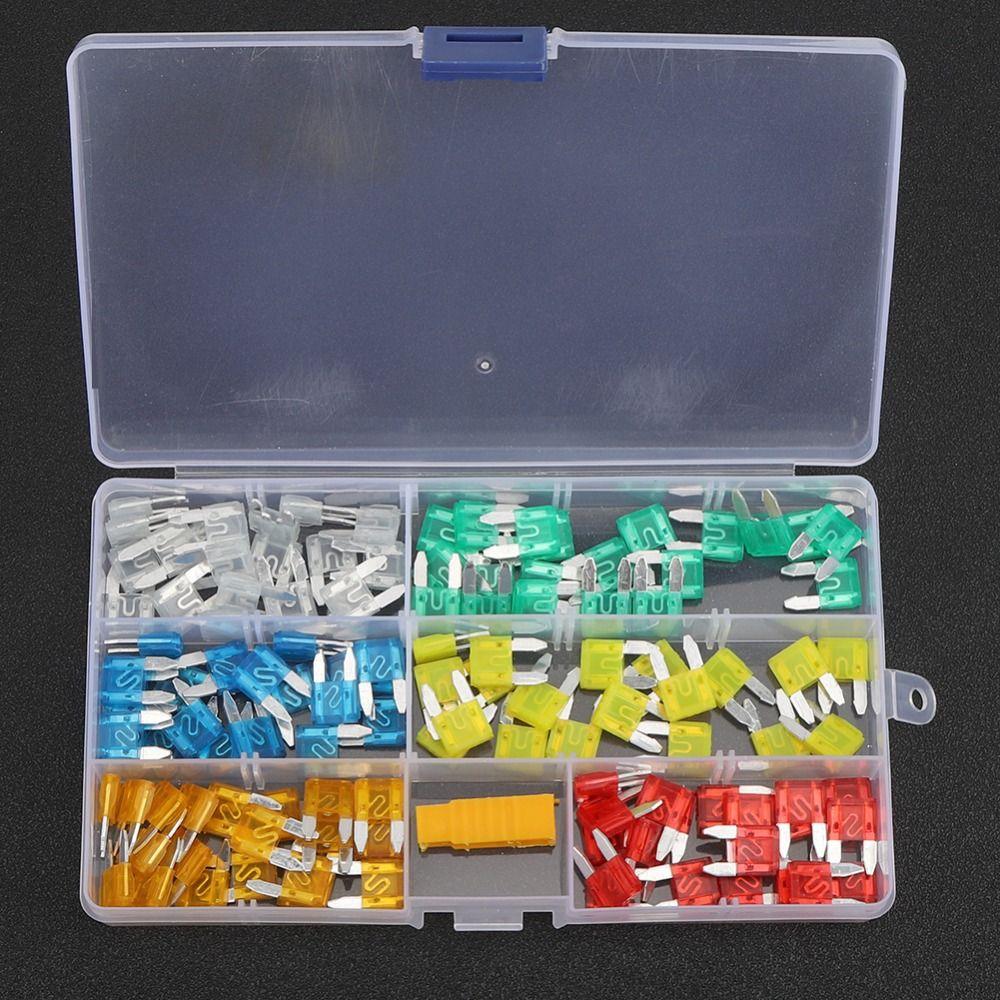 120 PIÈCES Fusibles de Voiture Profil Bas Mini Taille Assortiment Automobile Kit Ensemble Voiture Protection Voiture