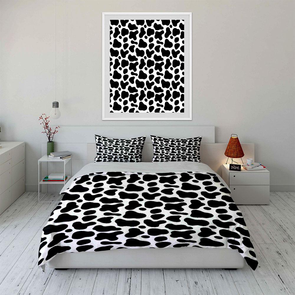 Cow Print Decorative Set - Home Soft Comfortable Duvet Cover Bedding Set Included 1*Duvet Cover & 2*Pillowcases, Gift