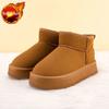Woman Shoes Padded Snow Boots for Women Elegant With Medium Heels Plus Warm Winter Waterproof Non Slip Comfortable 2024 Novelty