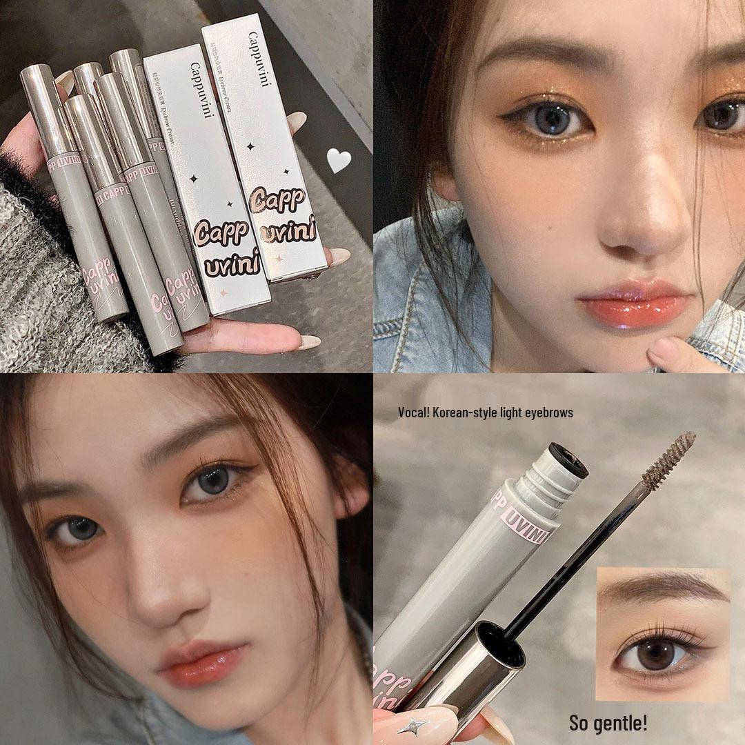

Cappuvini Little Grey Tube Eyebrow Dye Cream - Smudge-Resistant, Affordable Eyebrow Makeup for Students in Natural Shades.