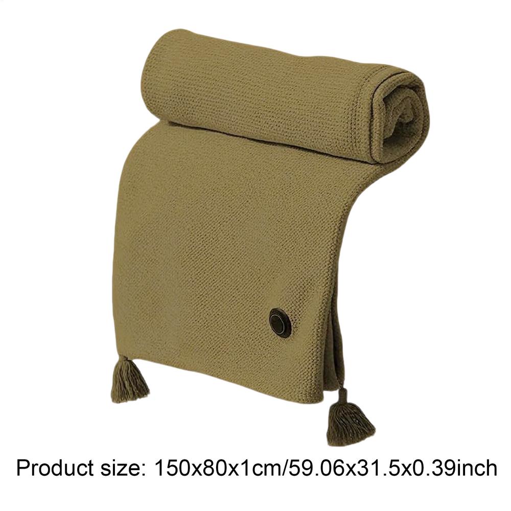 

Portable Heated Blanket Foldable Fast Heating Wrap Shawl Heated Wearable Blanket For Camping Travel Winter Car Nighttime Outdoor зелений