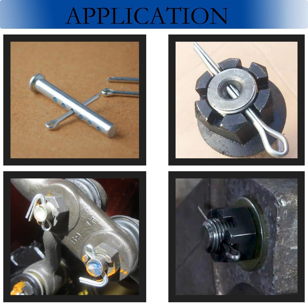 150/230/340PCS Split-Pins / Split Cotter Pins Stainless Steel A2-Marine Grade (304) +Box Steel Hard Case Link Assortment