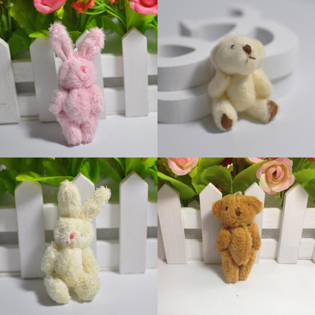Adorable Mini Cute Plush Toy Tiny Rabbit Bear Doll With Soft And Cozy Feel
