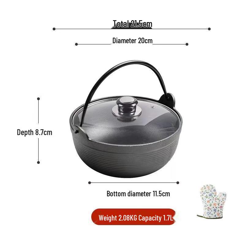 

ZISIZ Non-Stick Cast Iron Stew Pot