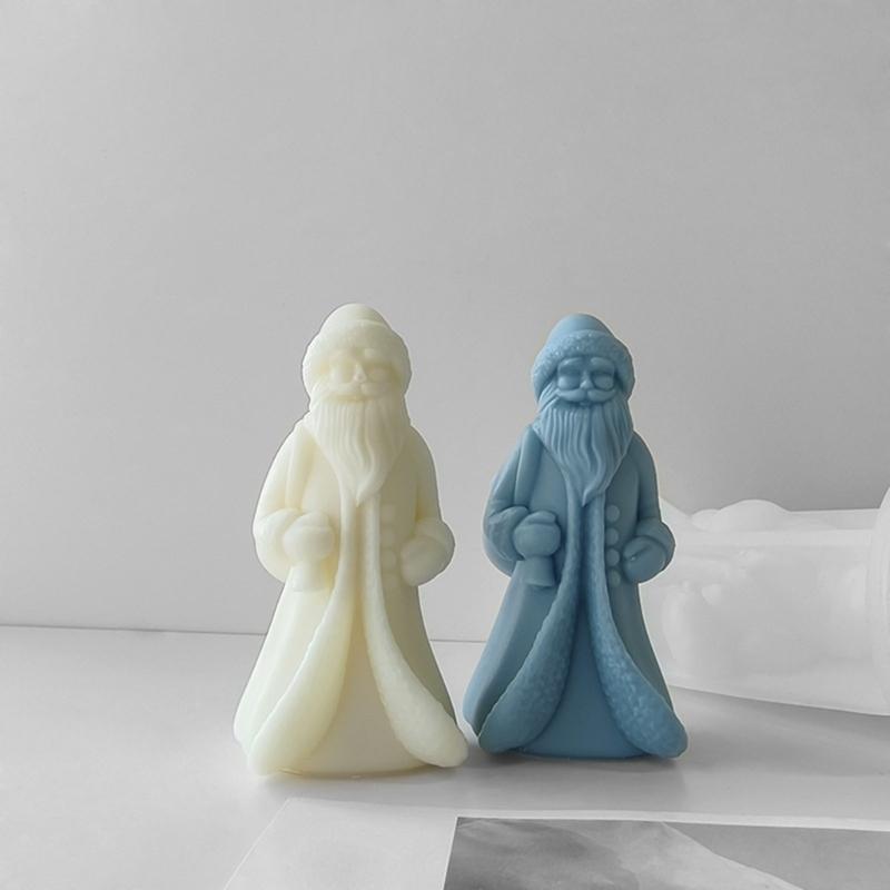 Christmas Santa Silicone Mold DIY Epoxy Resin Molds Table Ornament Mould Scented Candle Plasters Making Tool Easy Clean