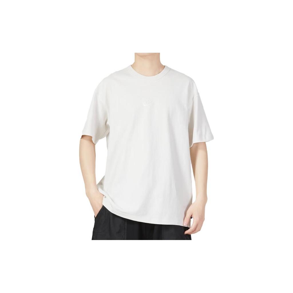 Nike Solid Color Crew Neck Pullover Breathable Short Sleeve T-Shirt Men Tops White DO7393-030