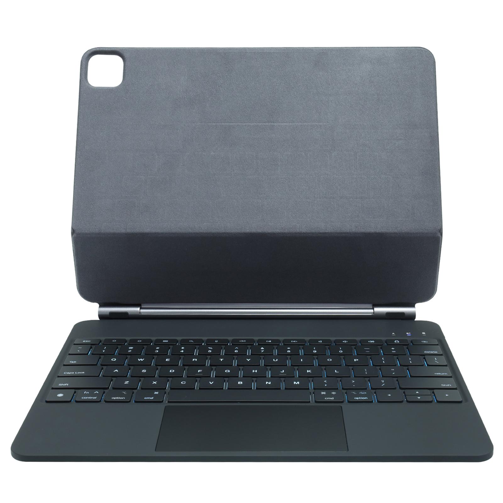 

P129 For iPad Air 13 (2025)/(2024)/Pro 12.9 (2022)/(2021)/(2020) Tablet Touchpad Bluetooth-Compatible Keyboard Black