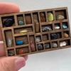 Miniature Trinket Shelf Wooden Crystal Display Shelf Miniature Collectibles Organizer Printers Tray for Gems Stones Shells