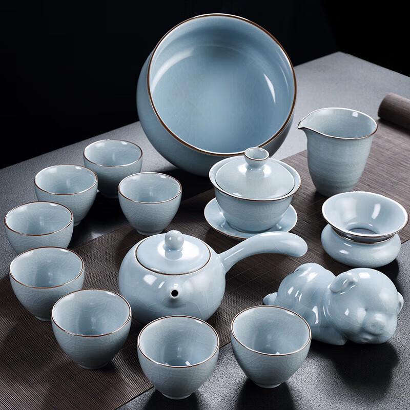 Ru Kiln Ceramic 11-Piece Kung Fu Tea Set