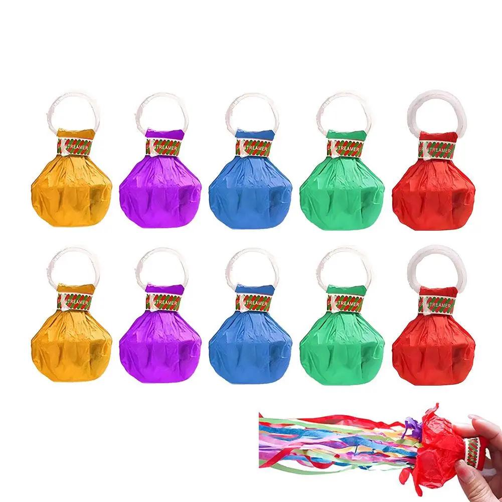 

10pcs Party Streamers Popper Hand Throw Confetti Streamers Magic Paper Confetti for Graduation Wedding Birthday Party Decor R7Q6