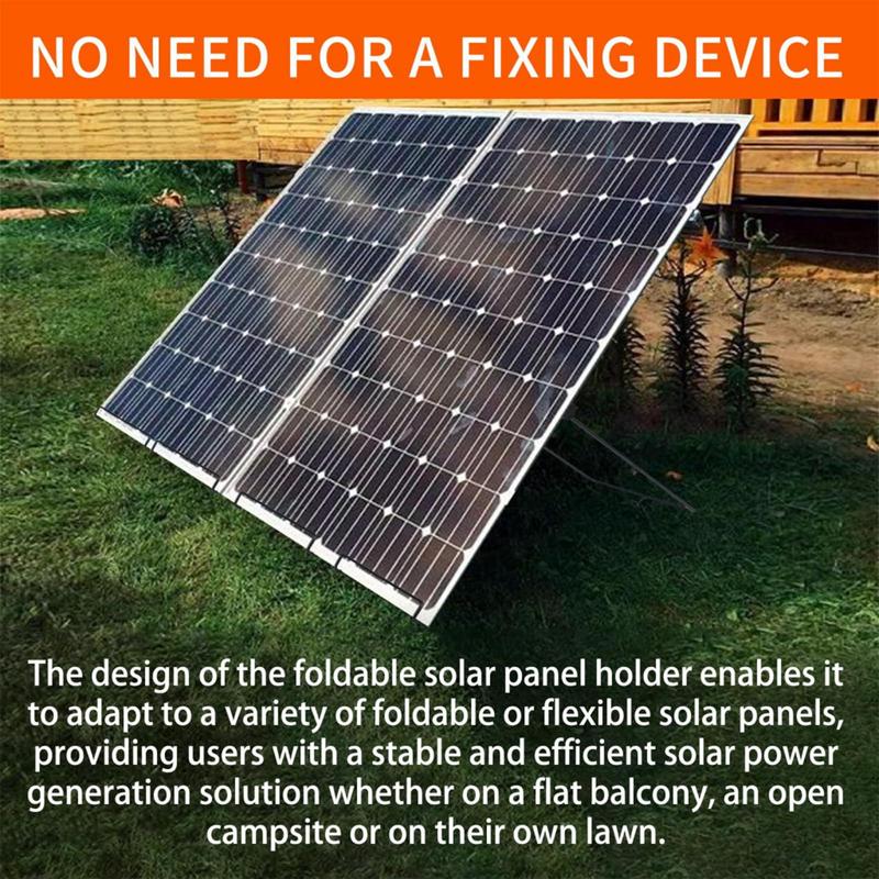 Solar Panel Rack 2 Pack Solar Mounting Stand Steel Panel Mobile Rack Foldable Solar Panel Support Lightweight For Outdoor