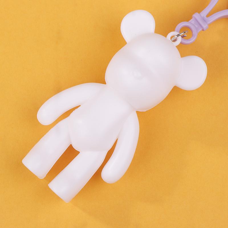 10Pcs White Blank Graffiti Bear Keychains Diy Painting Toy For Kids Birthday Party Favors Kindergarten Gift Goodie Pinata Filler