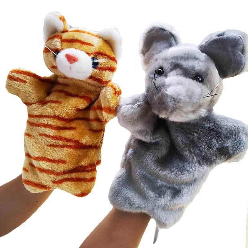 Cat Plush Soft Hand Puppet With Short Plush Material For Kids Play Storytelling