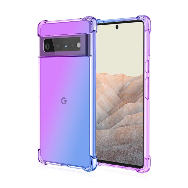 

Градиентный силиконовый чехол для Google Pixel 9 Pro XL 9 8A 7 6A 5A 4XL 4A Четыре угла противоударные подушки безопасности Мягкая прозрачная задняя крышка TPU для Pixel9 Pro Pixel 9 Pro XL